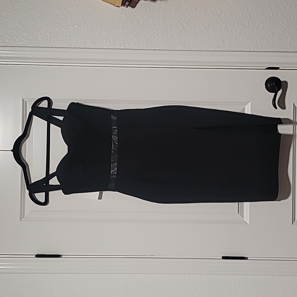 Rouge Black Medium Midi Dress with Slit